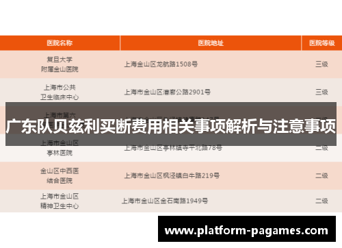 广东队贝兹利买断费用相关事项解析与注意事项