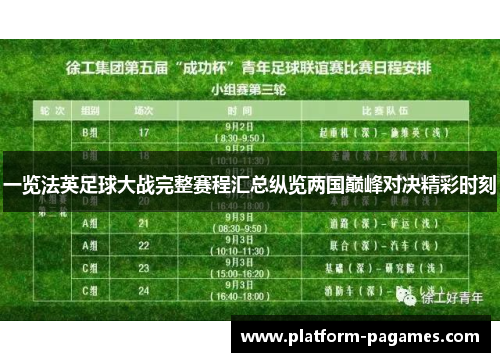 一览法英足球大战完整赛程汇总纵览两国巅峰对决精彩时刻